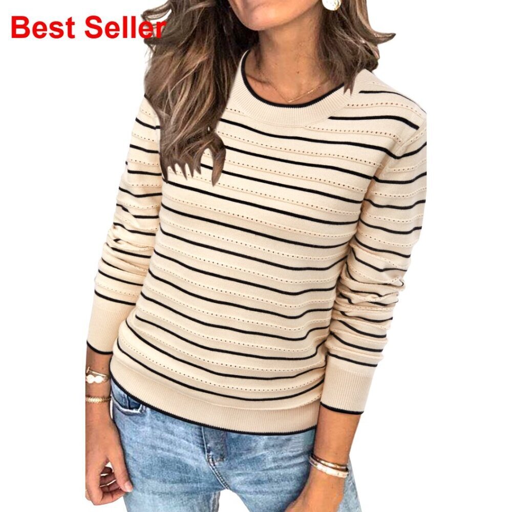 Soft Knit Pullover Sweater Top Women's Fall Casual Dressy